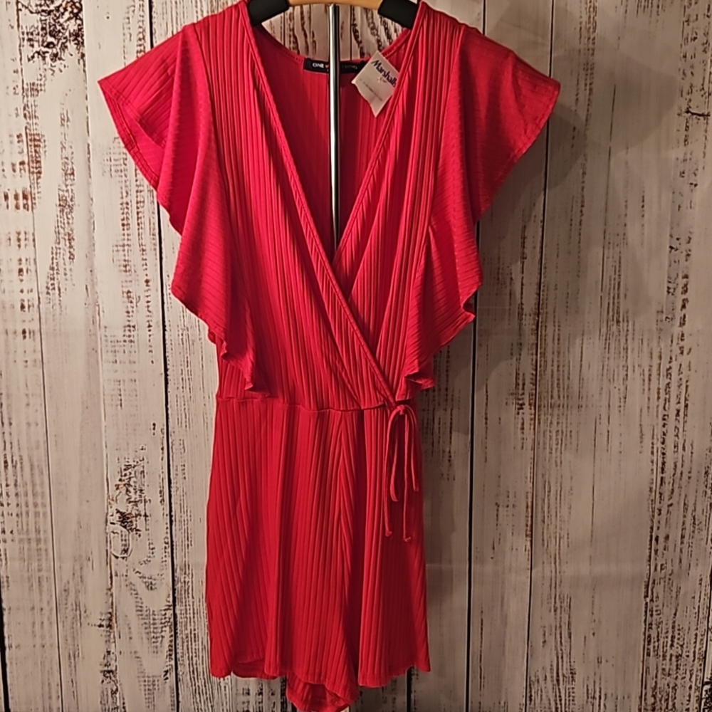 One Clothing Los Angeles Flutter Sleeve Romper
